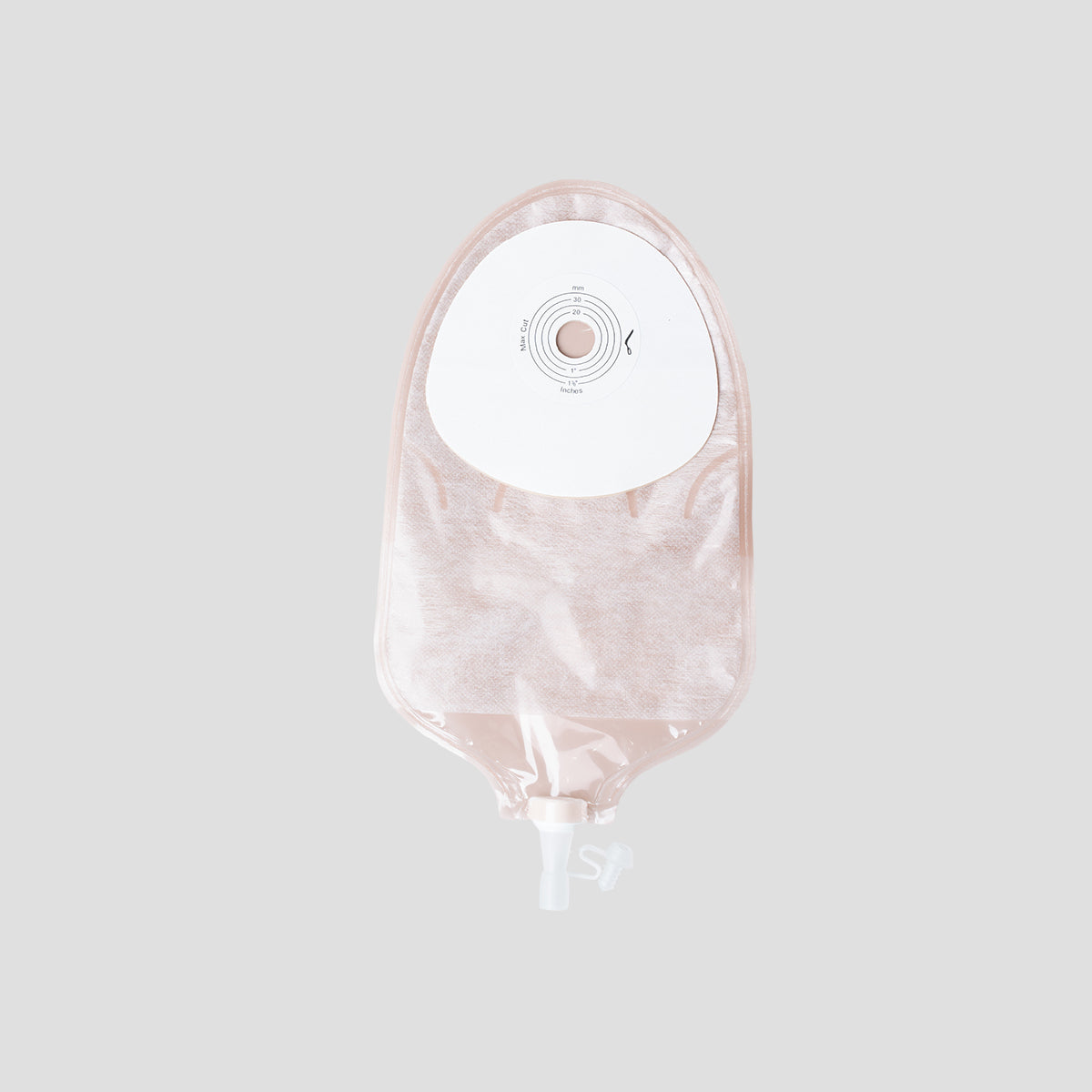 LC 1-Piece Flat Transparent Bag for Urostomy